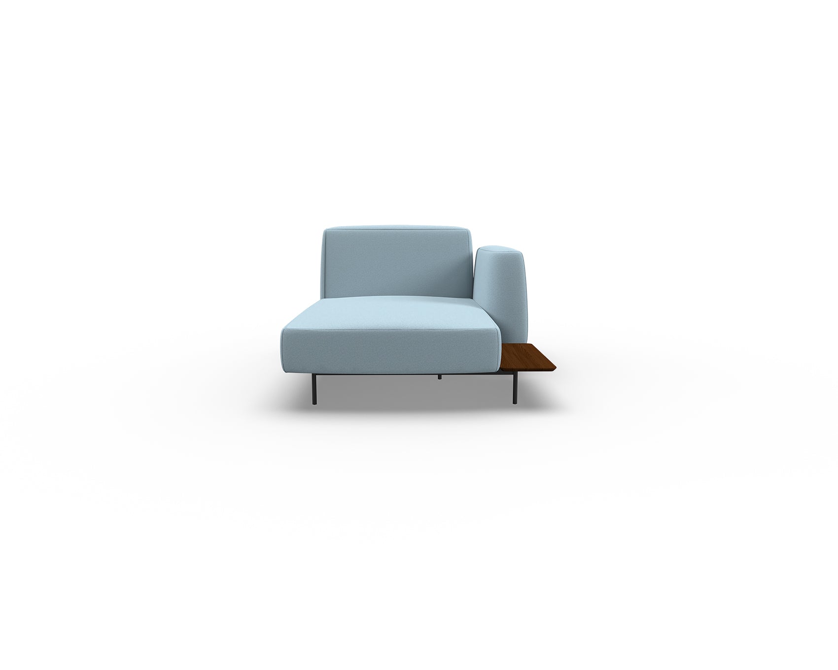 Noon Sofa Right Chaise with Shelf